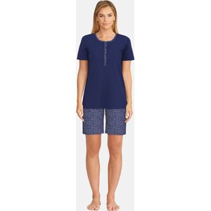 Götzburg Pyjama korte broek - 637 Blue - maat 48 (48) - Dames Volwassenen - 100% katoen- 250173-4009-637-48