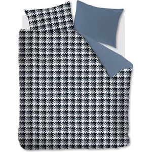 Riviera Maison Pied de Poule dekbedovertrek - Tweepersoons - 200x200/220 - Blauw