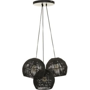 Atmosphera Tropi Hanglamp zwat - Dia 25 cm - Zwart - Lamp - E27 - Pendellamp - Exclusief lichtbronnen