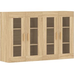 vidaXL - Hangkasten - 2 - st - bewerkt - hout - sonoma - eikenkleurig