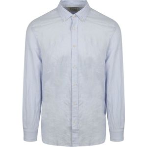 Scotch and Soda Linnen Overhemd Lichtblauw - Maat XXL - Heren - Overhemden Casual