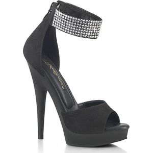 Fabulicious - SULTRY-625 Sandaal met enkelband, Paaldans schoenen - US 10 - 40 Shoes - Zwart