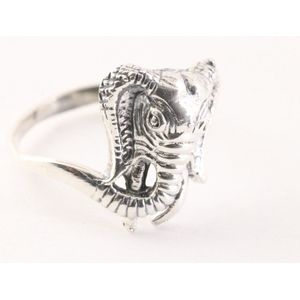Fijne zilveren olifant ring - maat 18