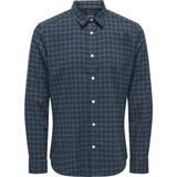 ONLY & SONS ONSBEN LIFE SLIM FLANNEL CHECK LS SHIRT Heren Overhemd - Maat S