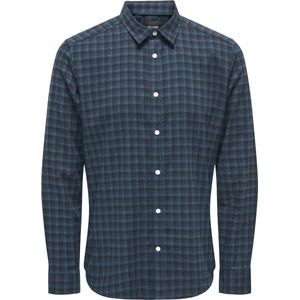 ONLY & SONS ONSBEN LIFE SLIM FLANNEL CHECK LS SHIRT Heren Overhemd - Maat S