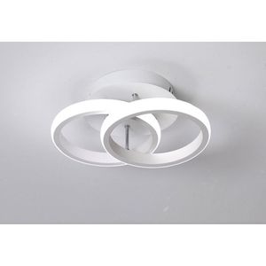 LuxiLamps - Moderne Plafondlamp - Vierkant LED - Kroonluchter - Gangpad Lamp - Verlichting - 25 cm - Wit - Plafonniére - 20W