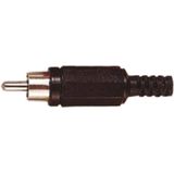 Tulp (m) audio/video connector - plastic / zwart