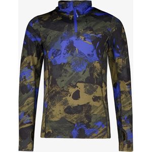 Mountain Peak kinder power thermoshirt met rits print - Blauw - Maat 110