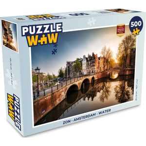 Puzzel Zon - Amsterdam - Water - Legpuzzel - Puzzel 500 stukjes