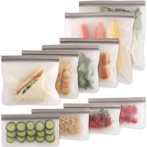 Ziplock-zakje met ritssluiting voor de vriezer - Hersluitbare en lekvrije zak - 38 liter capaciteit - Voor marineren van vlees en bewaren van fruit/snacks diepvrieszakjes