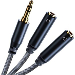 Audio Splitter - Splitter Headset - Splitter Oortjes - Audio Splitter 3.5mm Jack - Jack Splitter - Headphone Splitter - Audio Jack Splitter