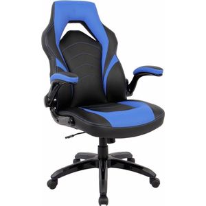 IVOL Gamestoel Prime Blauw - Gaming stoel met inklapbare armleuningen - Ergonomische Game stoel