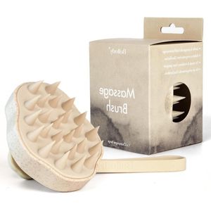 Hoofdhuidborstel voor massage en stimulatie van de haargroei - Champagne beige - Nat en droog haar