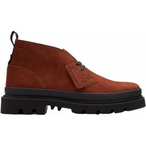 Veterschoen Clarks Men Badell DB Chestnut Nubuck-Schoenmaat 43