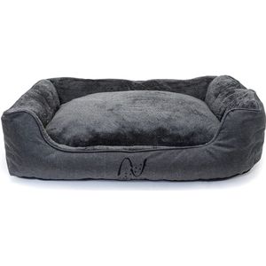 Happilax® Hondenbed met Omkeerbaar Kussen, S-Grijs, Wasbaar, voor Kleine Honden, Puppies of Katten