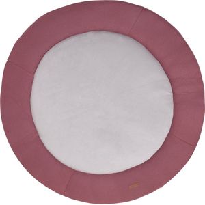 Baby's Only Gebreid boxkleed rond Classic - Parklegger - Speelkleed - Stone Red - Ø95 cm - Extra dik - Boxmatras - Tweezijdig te gebruiken