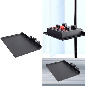 JGS ® Geluidskaarthouder Microfoonstandaard Live-statief - Multifunctioneel uitzendingsrek Plank/microfoon Telefoonclip Vervangingshouder Rekwisieten Accessoires (afmetingen: 20x14cm)