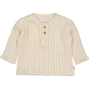 Levv newborn baby jongens blouse Ferdi aop Camel Light Stripe