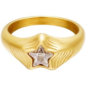 Ring zircon star - Yehwang - Ring - Maat 16 - Goud