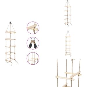 vidaXL Touwladder - Touwladders - Kinderladder - Kinderladders - Touwladder 200 cm hout