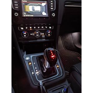 LED Verlichte DSG Pook knop geschikt voor VW/SEAT/AUDI/SKODA - AUTOMAAT - ZILVER - ROOD LICHT