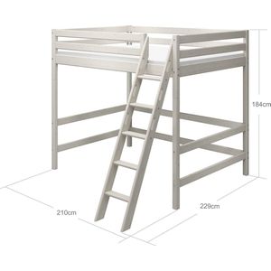 Hoogslaper met schuine ladder