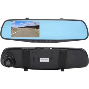 1080P HD Dual Lens Mirror Dash Cam 4.3 Inch met Back-upcamera - Inclusief 64g geheugenkaart