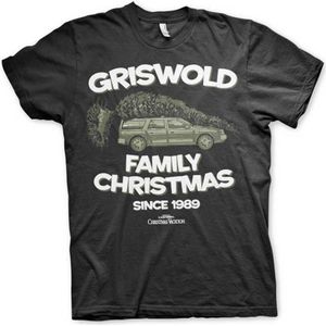 National Lampoon's Christmas Vacation Heren Tshirt -S- Griswold Family Christmas Zwart