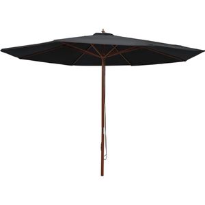 vidaXL-Parasol-met-houten-paal-350-cm-zwart