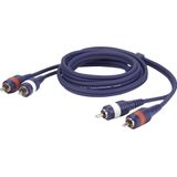 Dap Audio RCA Kabel 1,5m - 2x RCA Male naar 2x RCA Male - Tulp kabel 1,5m