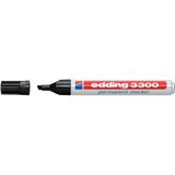 Viltstift edding 3300 schuin 1-5mm zwart | Omdoos a 10 stuk | 10 stuks