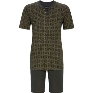 Ringella Pyjama korte broek - 911 Antraciet - maat S (S) - Heren Volwassenen - 100% katoen- 4241312-911-S