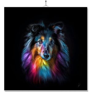 Tegel Met Opdruk | Close up | Regenboog | Shetland