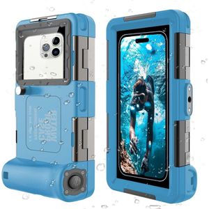 ShellBox Case Duikhoes 2e generatie iPhone Samsung Galaxy Universeel snorkelen 15m 50ft Blauw-Grijs
