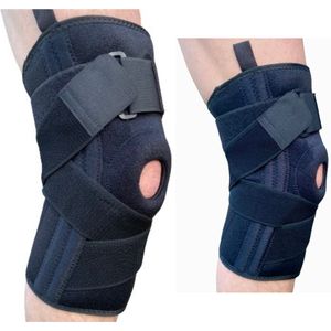 Medilon Kniebrace met Baleinen en Gekruiste Straps – Voor Extra Ondersteuning aan Gewrichtsbanden – Maat L – Maximum Support – Knieband – Kniebandage – Artrose – Meniscusklachten – Bandletsel – Wintersport & Ski brace