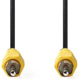 Nedis Composiet Videokabel - RCA Male - RCA Male - Vernikkeld - 480p - 5.00 m - Rond - PVC - Zwart - Polybag