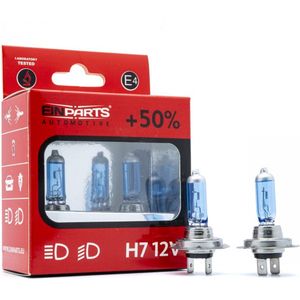 Einparts Halogeen Dimlicht +50% H7 12V 55W - 5000K (set)