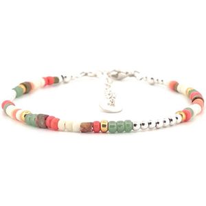 IbizaMen KIDS - jongens armband - 925 zilver - oranje - 3mm - 14cm + 4cm verlengstukje