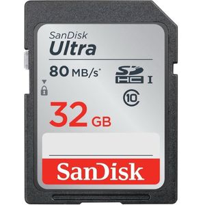 SanDisk Ultra SDHC Kaart 32GB - 80MB/s - Class10