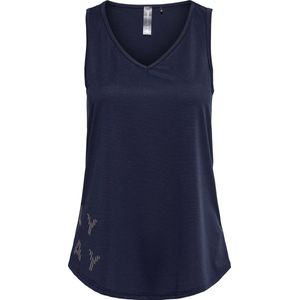 Only Play Miley Mouwloze Sporttop met V-hals - Maritime Blue - Maat XS