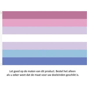 Bigender Pride Vlag 150x90CM - LGBT - Regenboog Vlag - Twee Genders - Two Gender - LGBTQ - Flag Polyester
