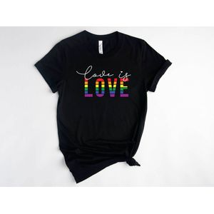 Lykke LGBTQ Unisex T-Shirt| Love is Love T-shirt| Pride | Rainbow | Maat M