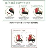 Backjoy SitSmart Posture Plus Rood - Rugsteun Zithouding Bureaustoel Auto - Rugpijn Onderrug