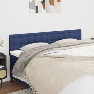 The Living Store Hoofdborden 2 st 80x5x78/88 cm stof blauw - Hoofd Bord - Hoofdborden - Bedding - Slaapkamers - Blauwe Kamer