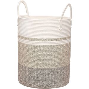 Grote geweven wasmand met handgrepen - 58L, multifunctionele opbergoplossing voor kleding, speelgoed en meer