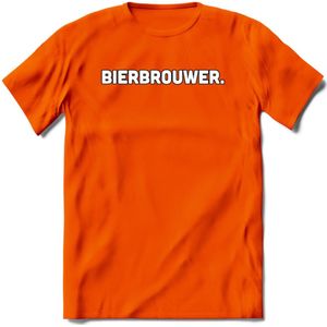 Bierbrouwer T-Shirt | Bier Kleding | Feest | Drank | Grappig Verjaardag Cadeau | - Oranje - 3XL