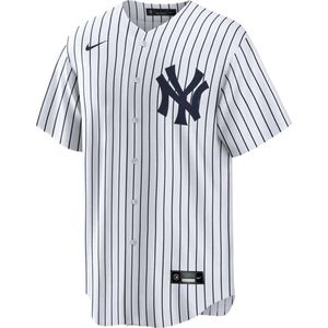 NIKE MLB New York Yankees Official Replica Home Korte Mouwen V-Hals T-Shirt Heren - White / Navy - M