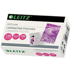 Leitz - Lamineerhoezen - Visitekaartje formaat - 86 x 54 mm - 125 micron - 100 stuk