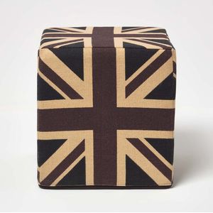 Homescapes Designer Kruk Ottomaanse Union Jack Britse Vlag