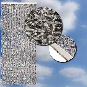 Deurgordijn vliegengordijn - Deurgordijn kattenstaart - Deur gordijn - 100x240 cm - Zwart